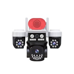 Joysee W3 9Mp 3.6mm 2x2.8mm Üç Kamera 19IR+18Led Wifi PTZ Kamera