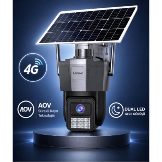 Lenovo X6T-4G 3MP AOV Smart Tek Kamera 4G Solar Kamera