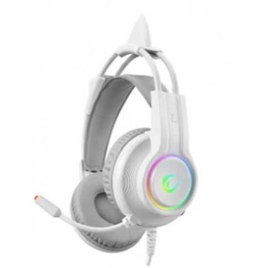 Rampage RM-K91 X-CATTY Beyaz USB 7.1 Version RGB Gaming Oyuncu Mikrofonlu Kulaklık