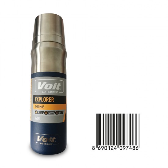 VOİT 40065/034 THERMOS EXPLORER 650ML MAVİ
