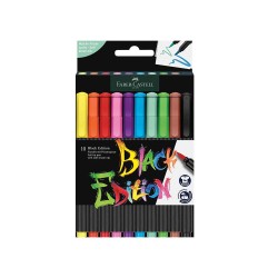 FABER BLACK EDİTİON KEÇELİ KALEM FIRÇA UÇ 10LU 116451