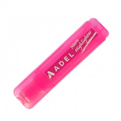 ADEL FOSFORLU KALEM ŞEFFAF NEON PEMBE 12Lİ 000023