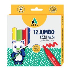 ADEL KEÇELİ KALEM JUMBO 12Lİ 000001
