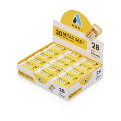 ADEL S.BEYAZ DUST FREE SİLGİ 30LU 000025