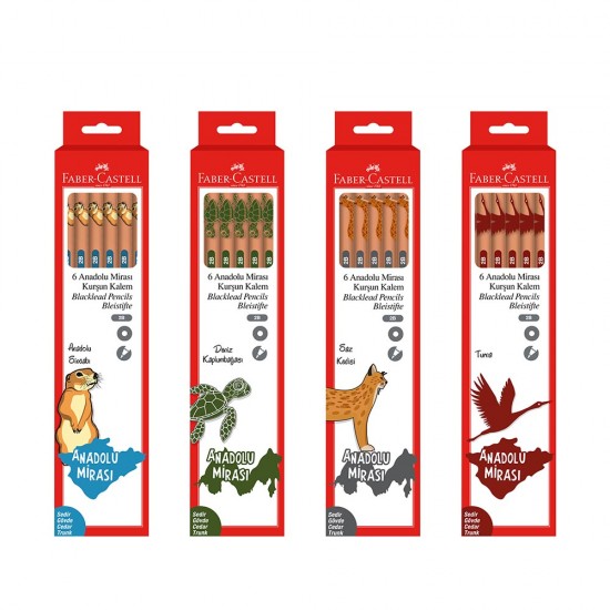 FABER ANADOLU MİRASI KURŞUN KALEM 6LI SET 000030