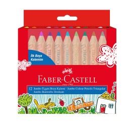 FABER JUMBO İLK BOYA KALEMİM YARIM BOY 12Lİ 000004