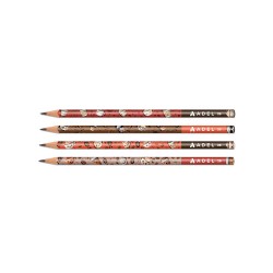 ADEL KAHVE DESENLİ KURŞUN KALEM 2B 72Lİ 000064