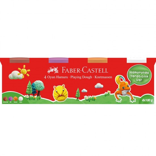 FABER OYUN HAMURU 4 RENK KLASİK RENKLER 2 000042