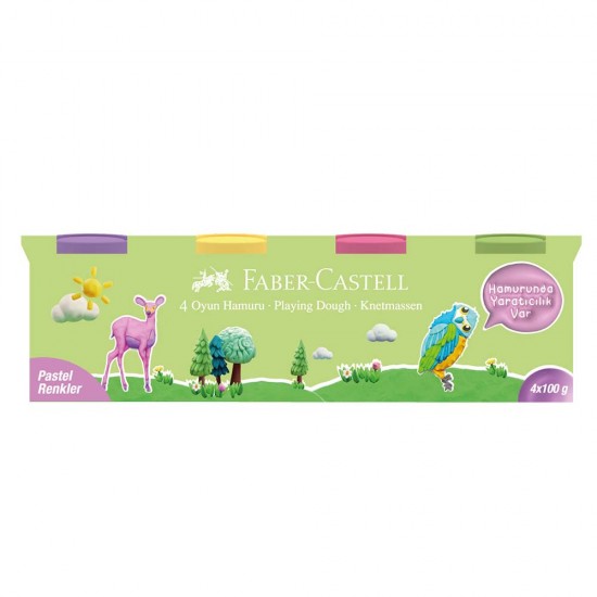 FABER OYUN HAMURU 4 RENK PASTEL RENKLER 000043