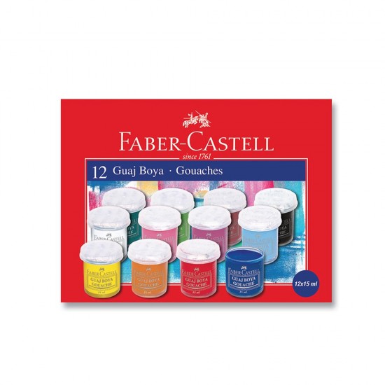 FABER GUAJ BOYA 12 RENK ŞİŞE 160401