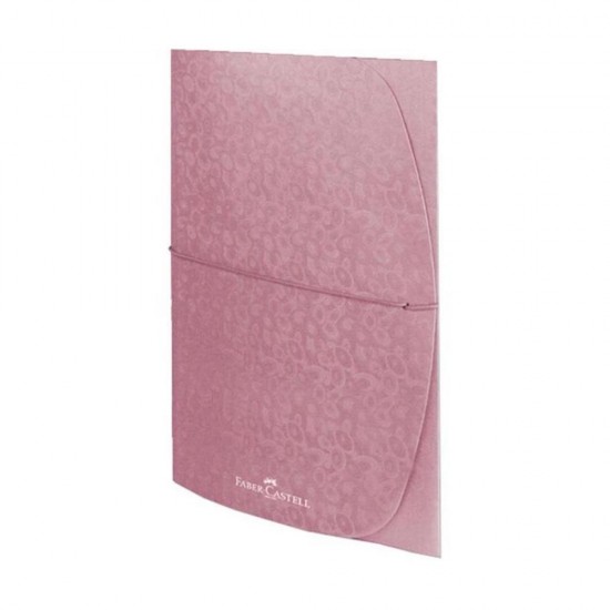 FABER DESENLİ EVRAK DOSYASI METALİK PEMBE 190101