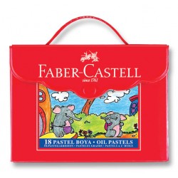 FABER PASTEL BOYA PLASTİK ÇANTALI 18 RENK 125119-18