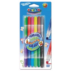 CARİOCA 42269 KEÇELİ KALEM BİCOLOR 6LI