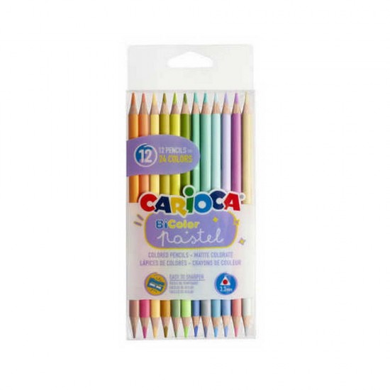 CARİOCA 43309 KURUBOYA KALEMİ PASTEL RENK ÇİFT UÇLU