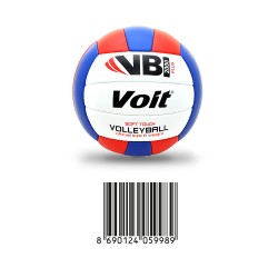 VOİT VB2000PLUS VALEYBOL TOPU N5 BEYAZ MAVİ KIRMIZI