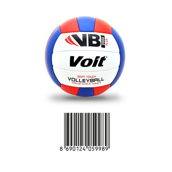 VOİT VB2000PLUS VALEYBOL TOPU N5 BEYAZ MAVİ KIRMIZI