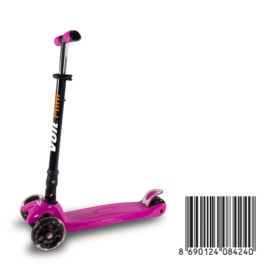 VOİT 218/090 3 TEKER IŞIKLI SCOOTER FUŞYA