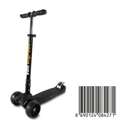 VOİT 218C/052 IŞIKLI GENİŞ 3 TEKER SCOOTER SİYAH