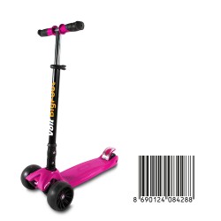 VOİT 218C/090 IŞIKLI GENİŞ 3 TEKER SCOOTER FUŞYA