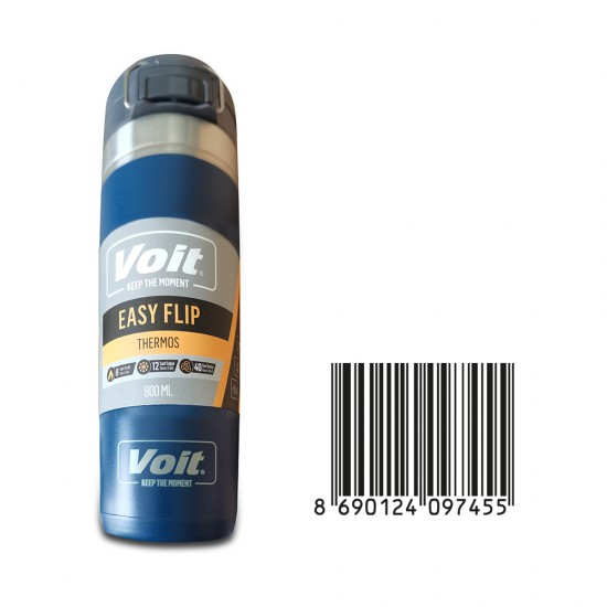 VOİT 30080/034 THERMOS EASY FLİP 800ML MAVİ