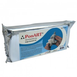 PONART PSK-1002 SERAMİK KİL 1KG BEYAZ