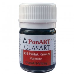 PONART PGA20-436 GLASS ART 20ML PARLAK KIRMIZI