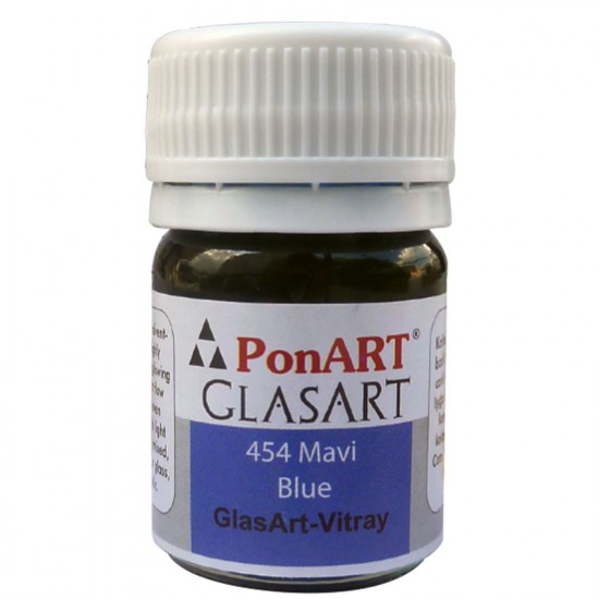 PONART PGA20-454 GLASS ART 20ML VİTRAY MAVİ