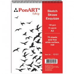 PONART PHM10-101 ESKİZ BLOK 100GR A3 70YP