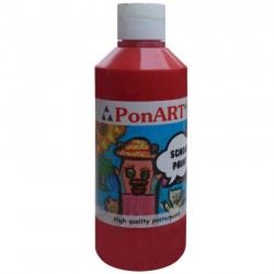 PONART SCHOOL PAİNT 250ML K.KIRMIZI