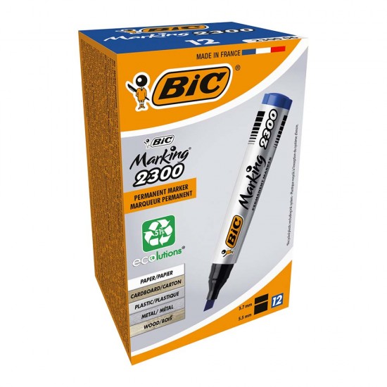 BİC PERMANENT MARKÖR 2300 KESİK UÇ MAVİ 8209253