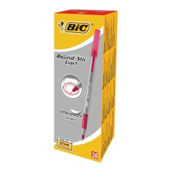 BİC ROUND STIC EXACT TÜKENMEZ KALEM 20Lİ KIRMIZI 920390