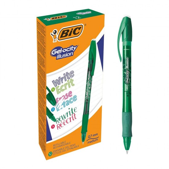 BİC GELOCITY SİLİNBİLİR JEL KLM YEŞİL12Lİ 943443