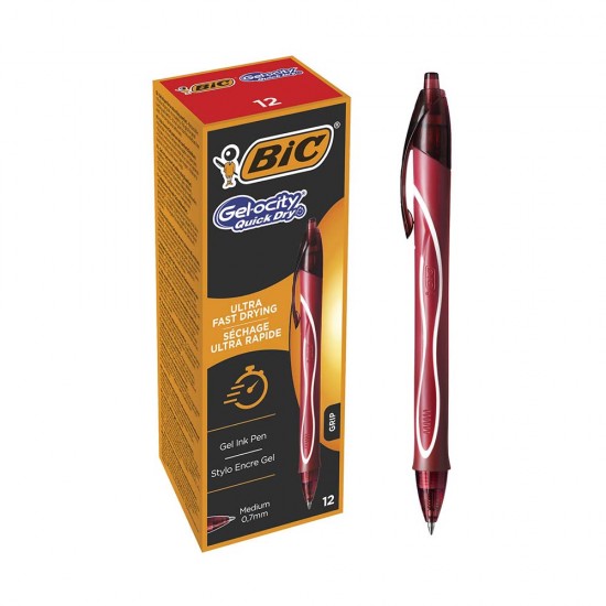 BİC GELOCITY HIZLI KURUYAN JEL KALEM KIRMIZ 949874