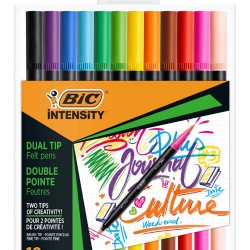 BİC INTENSITY DUAL ÇİFT TARAFLI KEÇELİ KALEM 12Lİ 989695