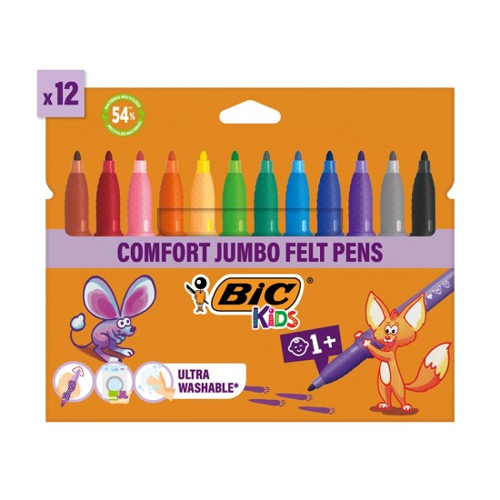 BİC COMFORT JUMBO KEÇELİ KALEM 12 RENK 517250