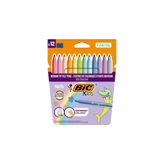 BİC KID PASTEL CW12 24 FRKID COUL PASTEL 520084