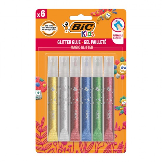BİC KİDS METALİK SİMLİ YAPIŞTIRICI 6LI BLS 893269