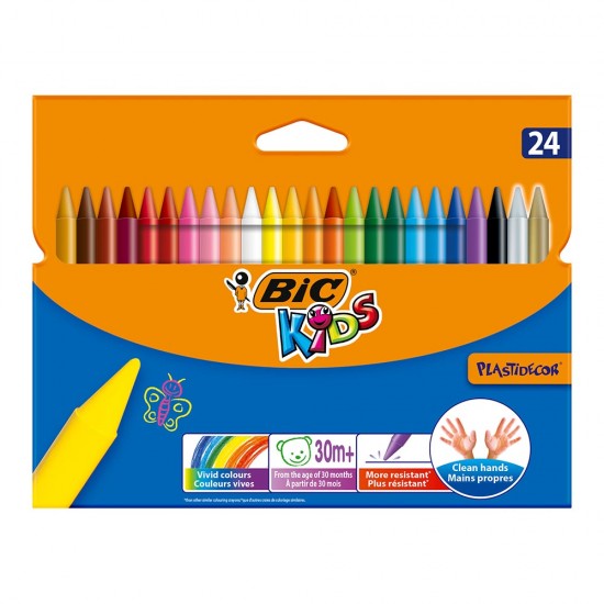 BİC PLASTİDECOR SİLİNEBİLİR PASTEL 24 RENK 8297724