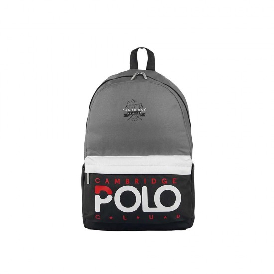 VKN 3018 CAMBRİDGE POLO CLUB PREPPY TEK BÖLME SIRT ÇANTASI GRİ