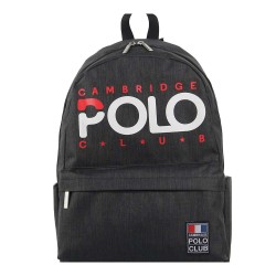 VKN 3027 CAMBRİDGE POLO CLUB NORMCORE MATARA CEPLİ SIRT ÇANTASI SİYAH