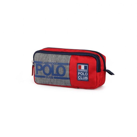 VKN 4017 CAMBRİDGE POLO CLUB STREET STYLE KALEM ÇANTA 2 BÖLME KIRMIZI
