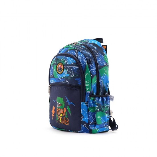VKN 4065 CAMBRİDGE POLO CLUB DİNOZOR İLKOKUL ÇANTASI LACİVERT