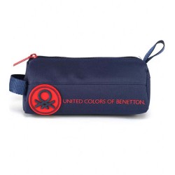 VKN 12992 BENETTON BATİK GEÇİŞLİ OVAL KALEM ÇANTASI LACİVERT