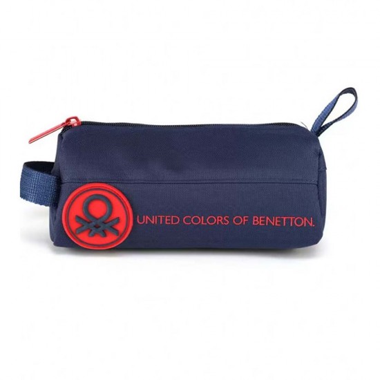 VKN 12992 BENETTON BATİK GEÇİŞLİ OVAL KALEM ÇANTASI LACİVERT