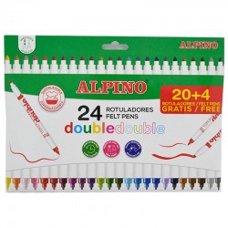 ALPİNO AR-2058 ÇİFT YÖNLÜ KEÇELİ KALEM 24LÜ