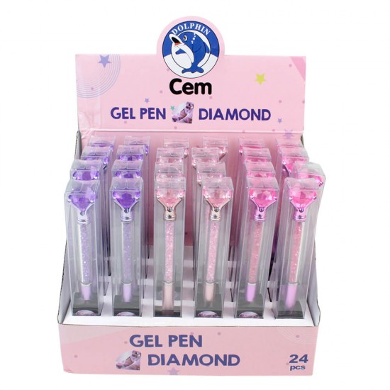 DOLPHİN GP-3725 TAŞLI JEL KALEM 3 RENK KUTULU