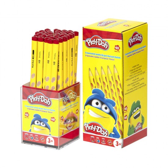 PLAY-DOH PLAY-KK014 OLUKLU JUMBO ÜÇGEN KURŞUN KALEM 40LI KT