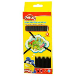 PLAY-DOH PLAY-KU024 KURUBOYA SİYAH LATA ÜÇGEN 12 RENK