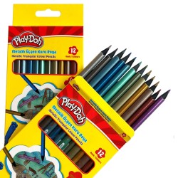 PLAY-DOH PLAY-KU025 KURUBOYA ÜÇGEN METALİK SİYAH LATA 12 RENK
