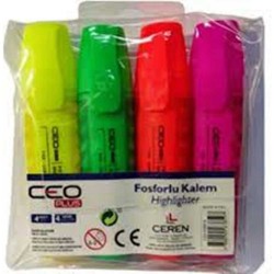 CEOART FO0011 FOSFORLU KALEM KULPLU KIRMIZI